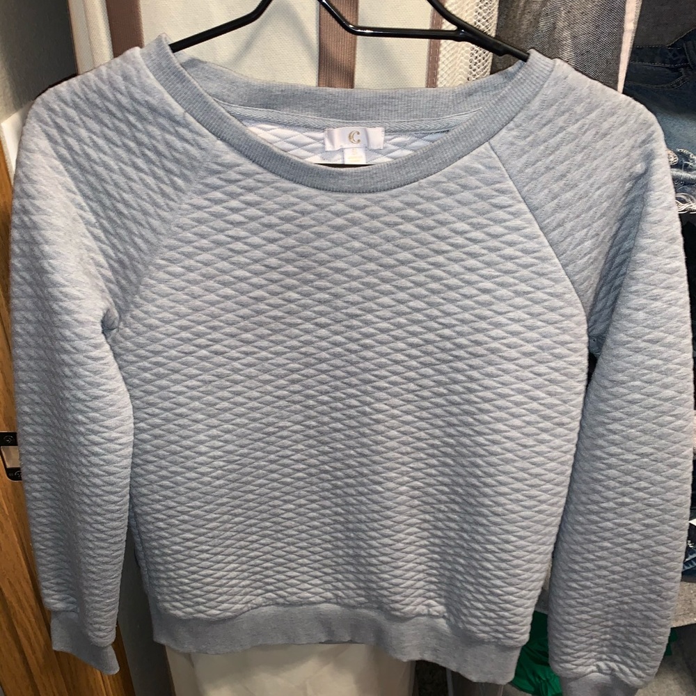 Charming Charlie Quilted Crew Neck Sweatshirt